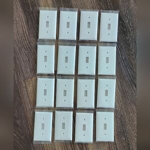 16 Hyper Tough Wallplates, Single Switch, White, 5in, 53142-T1 - NEW in package